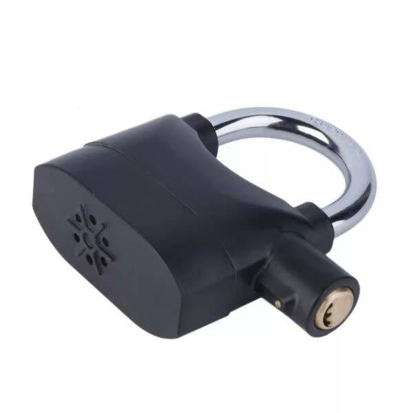 Black Waterproof Siren Alarm Padlock For Motorcycle Bike Perfect Security 110 Db