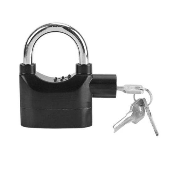 Black Waterproof Siren Alarm Padlock For Motorcycle Bike Perfect Security 110 Db