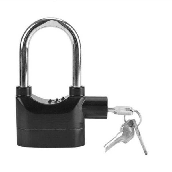 Black Waterproof Siren Alarm Padlock For Motorcycle Bike Perfect Security 110 Db