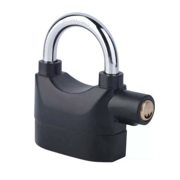 Black Waterproof Siren Alarm Padlock For Motorcycle Bike Perfect Security 110 Db