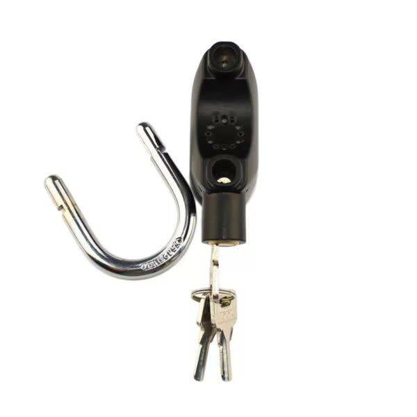 Black Waterproof Siren Alarm Padlock For Motorcycle Bike Perfect Security 110 Db