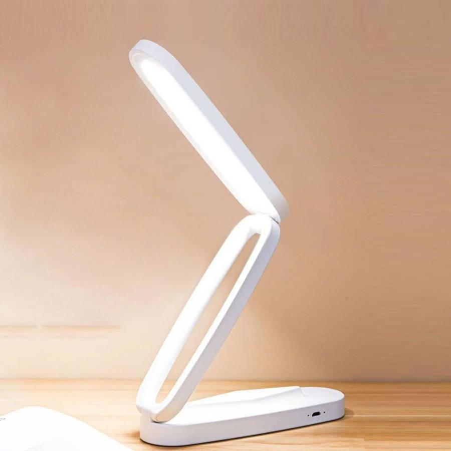 Rechargeable Battery Eye Protection Desk Lamp, Bedroom Bedside Lamp Folding Night Light, Student Lea