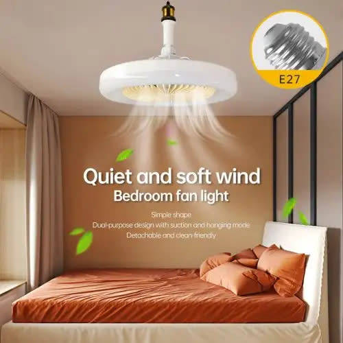 Led Ceiling Light With Fan 6500K Upgraded Ceiling Fan With Light Remote Control 360° Rotation