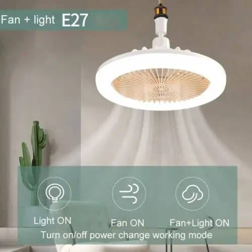 Led Ceiling Light With Fan 6500K Upgraded Ceiling Fan With Light Remote Control 360° Rotation