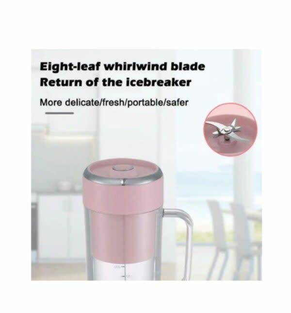 Portable Rechargeable Handheld Juice Blender Cup With Straw 500Ml