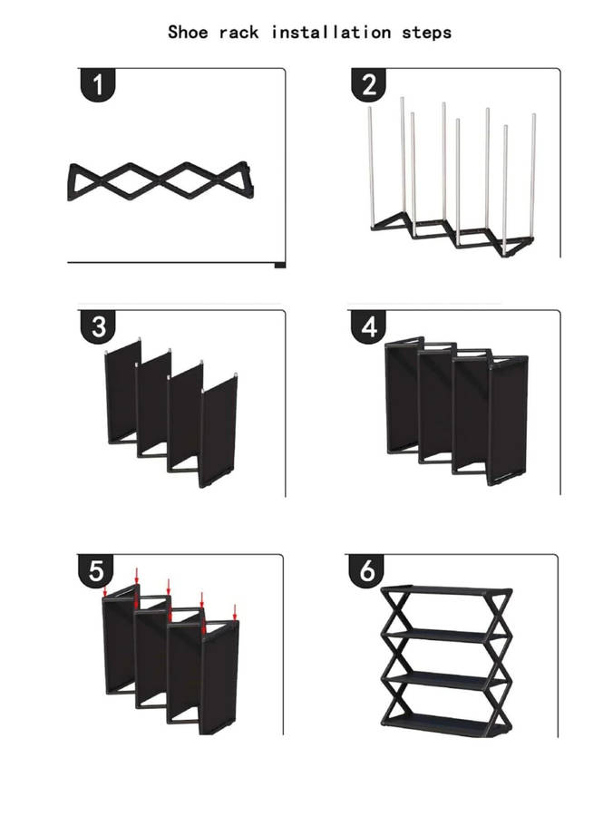 Convenient Modern Shoe Rack, Simple Plain Color Household Multi-Layer Shoe Storage Rack