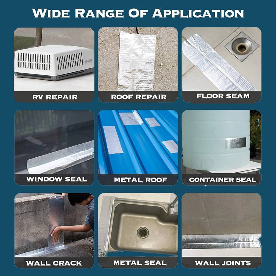 Practical Water Leak Repair Waterproof Tape Pipe Leaking Roof Water Tape Leak Solution Aluminum Foil