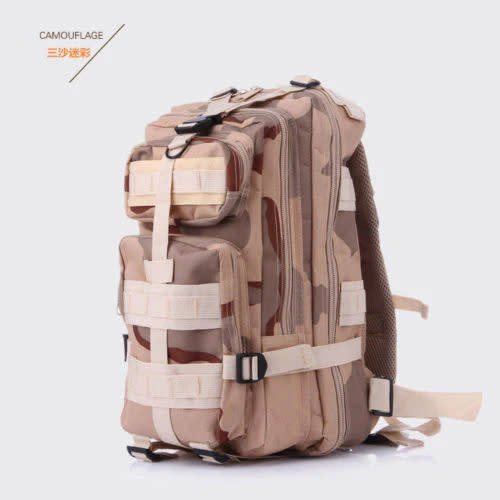 Large Space Backpack Military Tactical Sports Backpack Outdoor Travel Camping (Color Random)