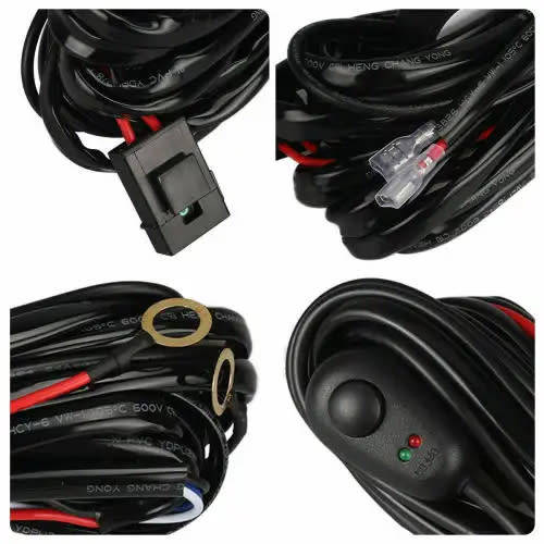 12V Relay Fuse Switch 2 Lead Wire Harness Led Light Strip 40Amp