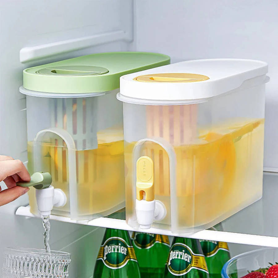 Super Convenient Cold Kettle With Faucet, Lemon Bottle, Drink Set, Kitchen Ice Drink, Fruit Tea, Col