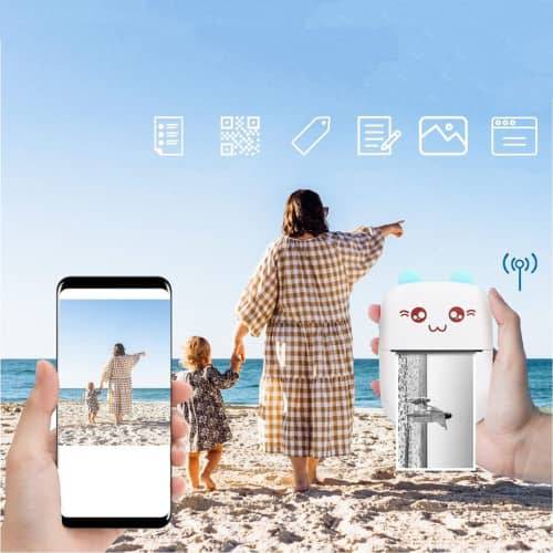 Fun Portable Printer Mini Pocket Wireless Bluetooth Thermal Printer
