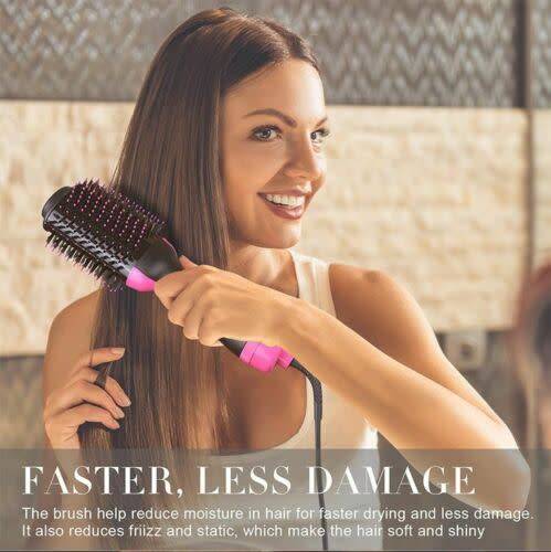 Super Easy To Use Magical Three-In-One Hair Brush Hot Air Hair Dryer Volumizer Hair Dryer Hair Strai