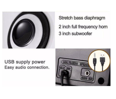 Mini Audio Subwoofer Computer Laptop Speakers