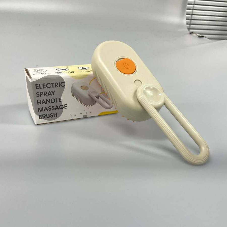 Customized 3 In 1 Electric Pet Shower Silicone Massage Steam Brush Self Cleaning Comb Steam Dog Pet