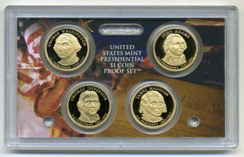 UNITED STATES PROOF SET OF 4 DOLLARS 2007 BEAUTIFUL