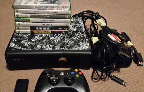 Xbox 360 Slim 250GB + 7 Games