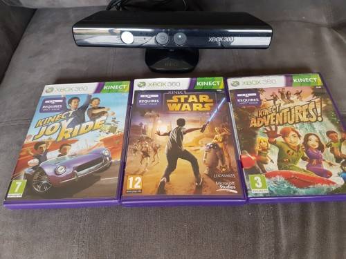 Xbox 360 Kinect Sensor + 3 Games
