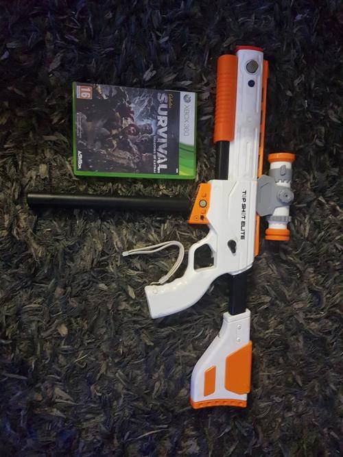 Top Shot Elite Gun + Sensor + Survival Game XBOX 360
