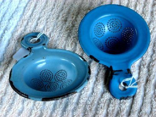 Enamelware Vintage Tea Strainers