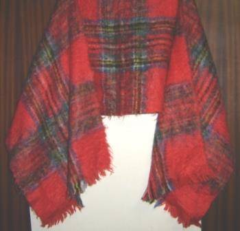 Vintage Royal Stewart Mohair Shawl.  Scottish     Craig-Na-Creidhe.