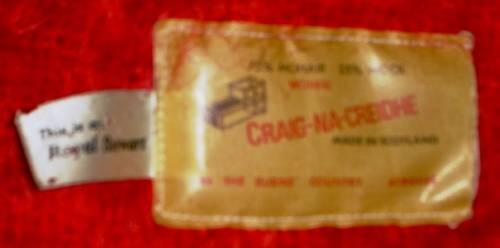 Vintage Royal Stewart Mohair Shawl.  Scottish     Craig-Na-Creidhe.