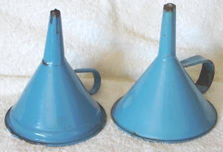 Vintage Enamelware Funnels