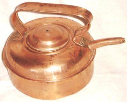 Solid Copper Kettle.