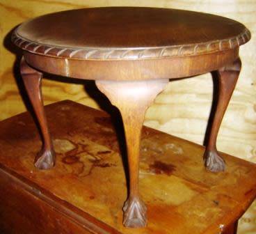 Round Occasional Table with Ball & Claw Feet