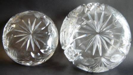 Vintage Cut Glass Powder Bowl and Lid.
