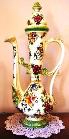 Exotic Capidomonte Porcelain Coffee Pot.   ( Large).