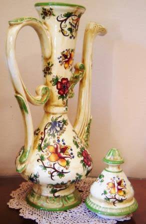 Exotic Capidomonte Porcelain Coffee Pot.   ( Large).