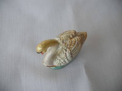 Swan Treasurine Secret Trinket Box