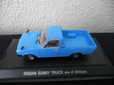 Nissan Sunny Truck - Ebbro - 1:43 Blue - 1 of 2640 pcs
