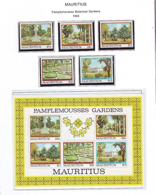 MAURITIUS 1980 PAMPLEMOUSES GARDENS BLOCK MINT