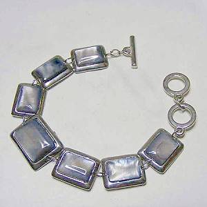 BFA - IDEAL XMAS GIFT - GREY FAUX MOTHER OF PEARL BRACELET