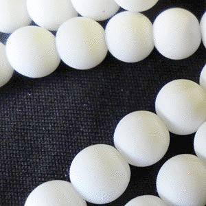 BFA - 8mm WHITE MATT ROUND BEADS (pack of 10)