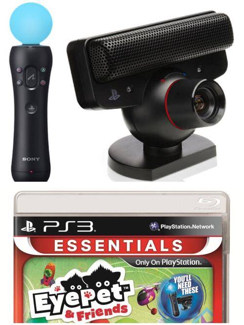 PS3 MOVE KIT - MOTION CONTROLLER + EYE CAMERA + EYEPET & FRIENDS - USED IN EXCELLENT CONDITION