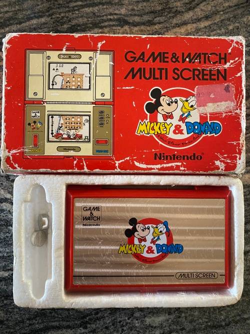 NINTENDO GAME & WATCH - MICKEY & DONALD - IN ORIGINAL BOX WITH MANUALS
