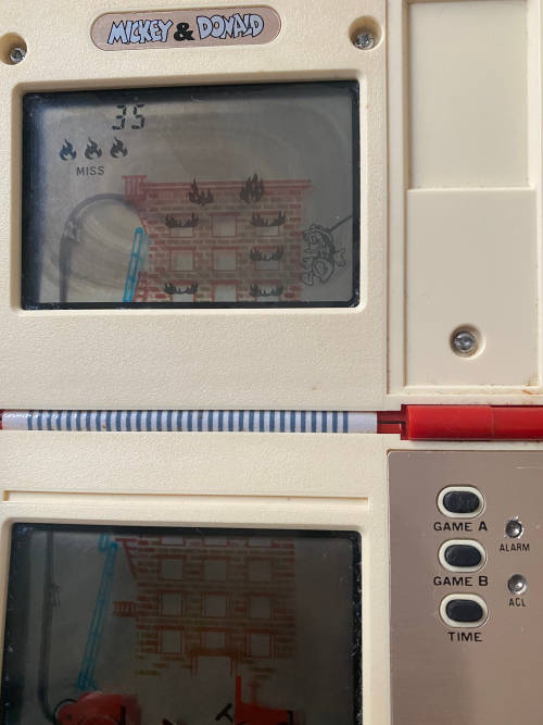 NINTENDO GAME & WATCH - MICKEY & DONALD - IN ORIGINAL BOX WITH MANUALS