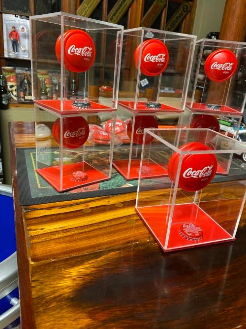 COCA COLA YO-YO IN CUSTOM DISPLAY CASE