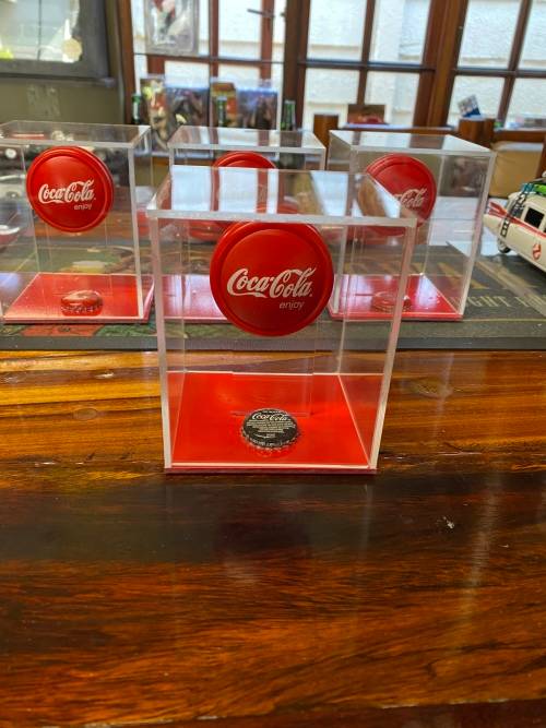 COCA COLA YO-YO IN CUSTOM DISPLAY CASE