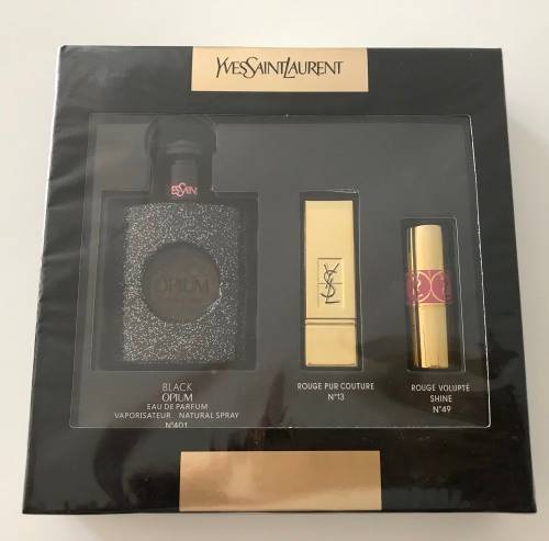 YSL Gift Set- Black Opium plus two lipsticks