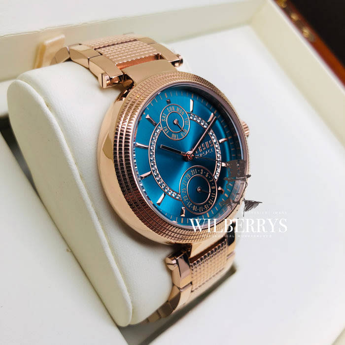 VERSACE Women's VERSUS Star Ferry Teal Soleil Rose Gold Plated Watch BRAND NEW IN BOX + PAPERS