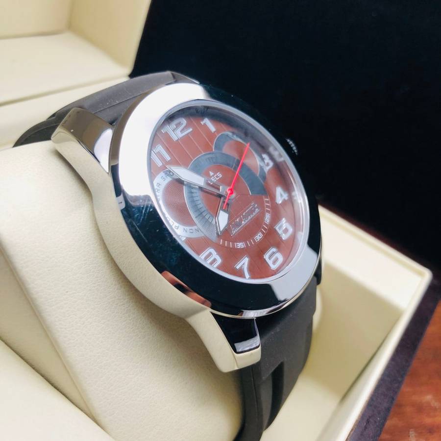 Retail: R5,999.00 LANCASTER Italy Mens Motief Silicone Watch BRAND NEW BOXED