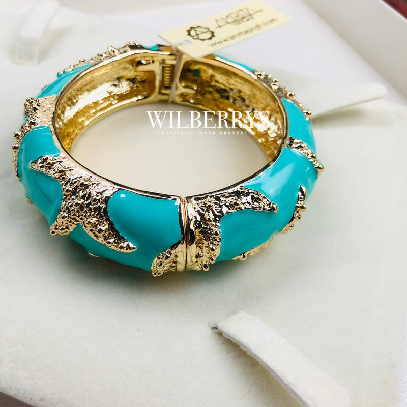 last 1! Must see! Retail: R2,000.00 AMRITA NEW YORK Bali Enamel Cuff Turquoise Cuff