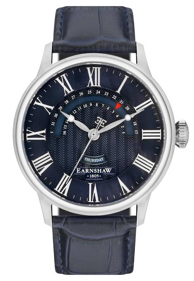 Retail: R8,200.00 Thomas Earnshaw British Grande Date Leather Watch GENUINE, BRAND NEW