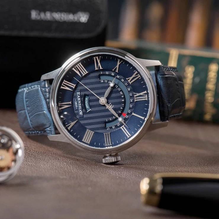 Retail: R8,200.00 Thomas Earnshaw British Grande Date Leather Watch GENUINE, BRAND NEW