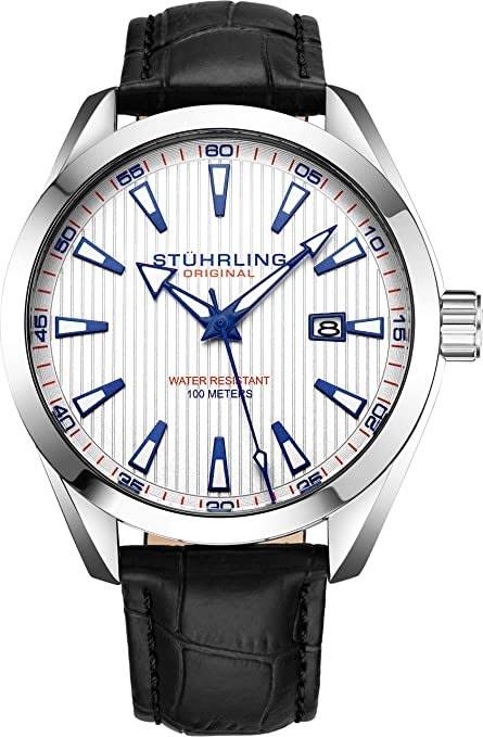 Retail: R8,699.00 STUHRLING ORIGINAL® Men's Forte Grande Date 42mm Watch BRAND NEW