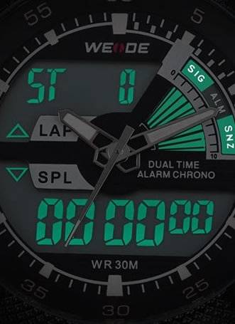 WEIDE Men's Rainmaker Sport Steel Infised Black/Red Watch BRAND NEW official SA store