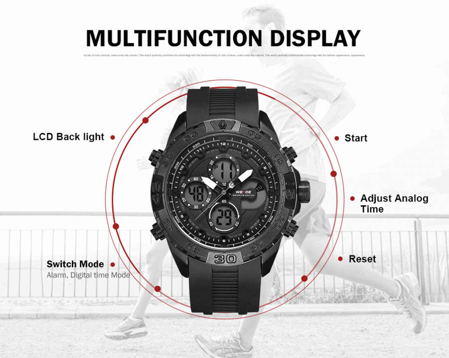 WEIDE Men's Andromeda Silicon Ionic Dual Time + ALARM Watch BRAND NEW official SA store